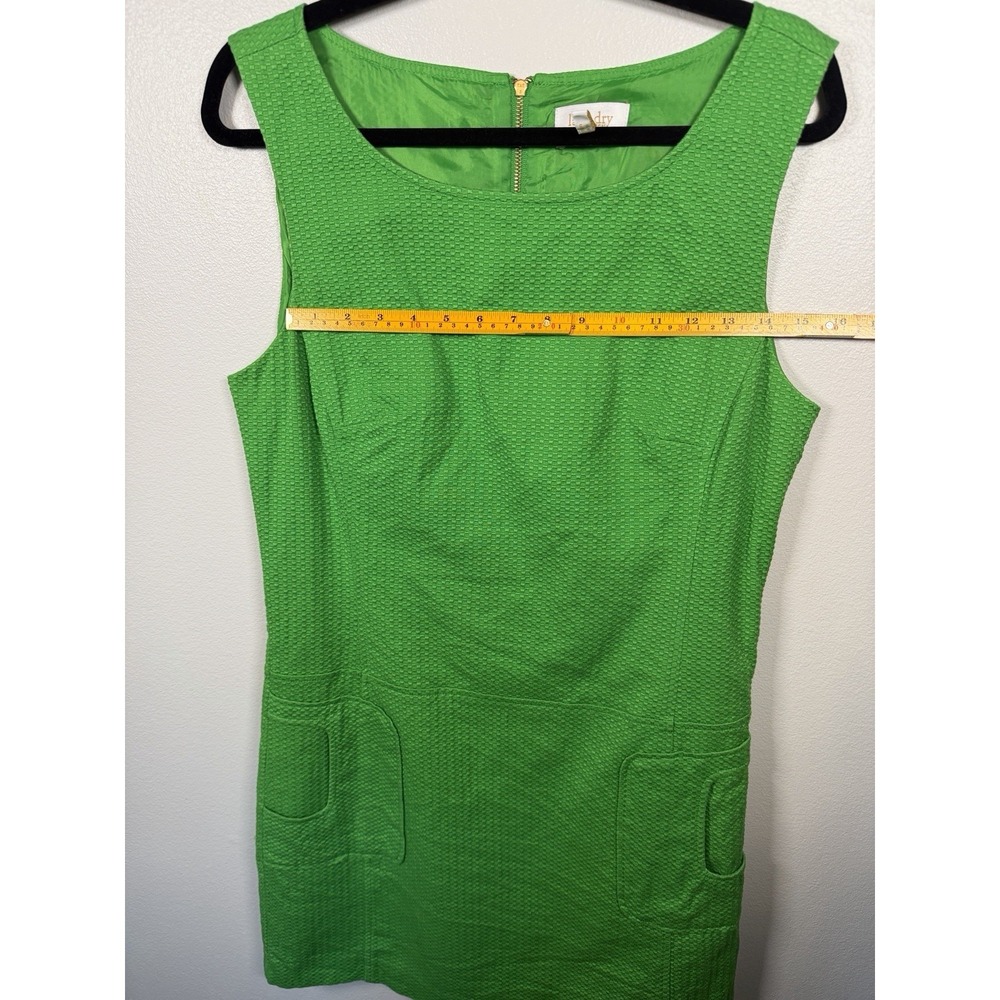 Spring wedding‎ guest dress Laundry by Shelli Segal Lime green Cotton Size 12 - Picture 11 of 16